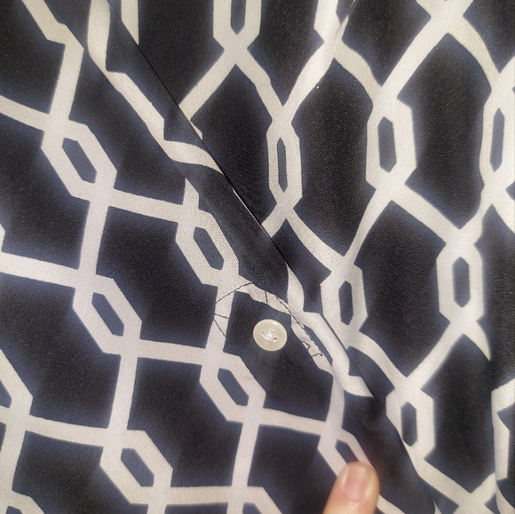 White chain link design/black straight dress By Just BEE-SZ M - Picture 6 of 7